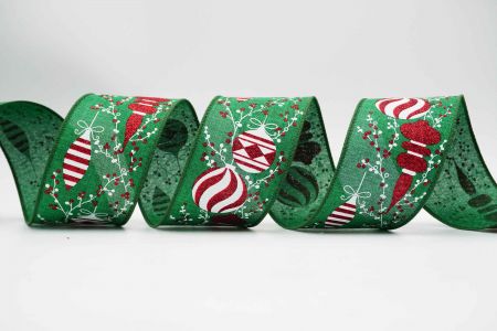 Подвесные рождественские украшения лента_KF6778GC-3-127_Зеленый